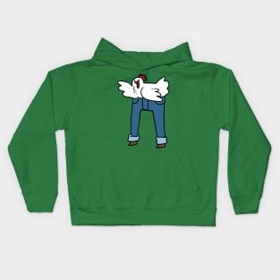 Funny Chicken Wearing Pants Kids Hoodie